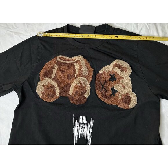 Rebel vengeance Teddy bear Men’s T-shirt Black y2k M - Picture 6 of 7
